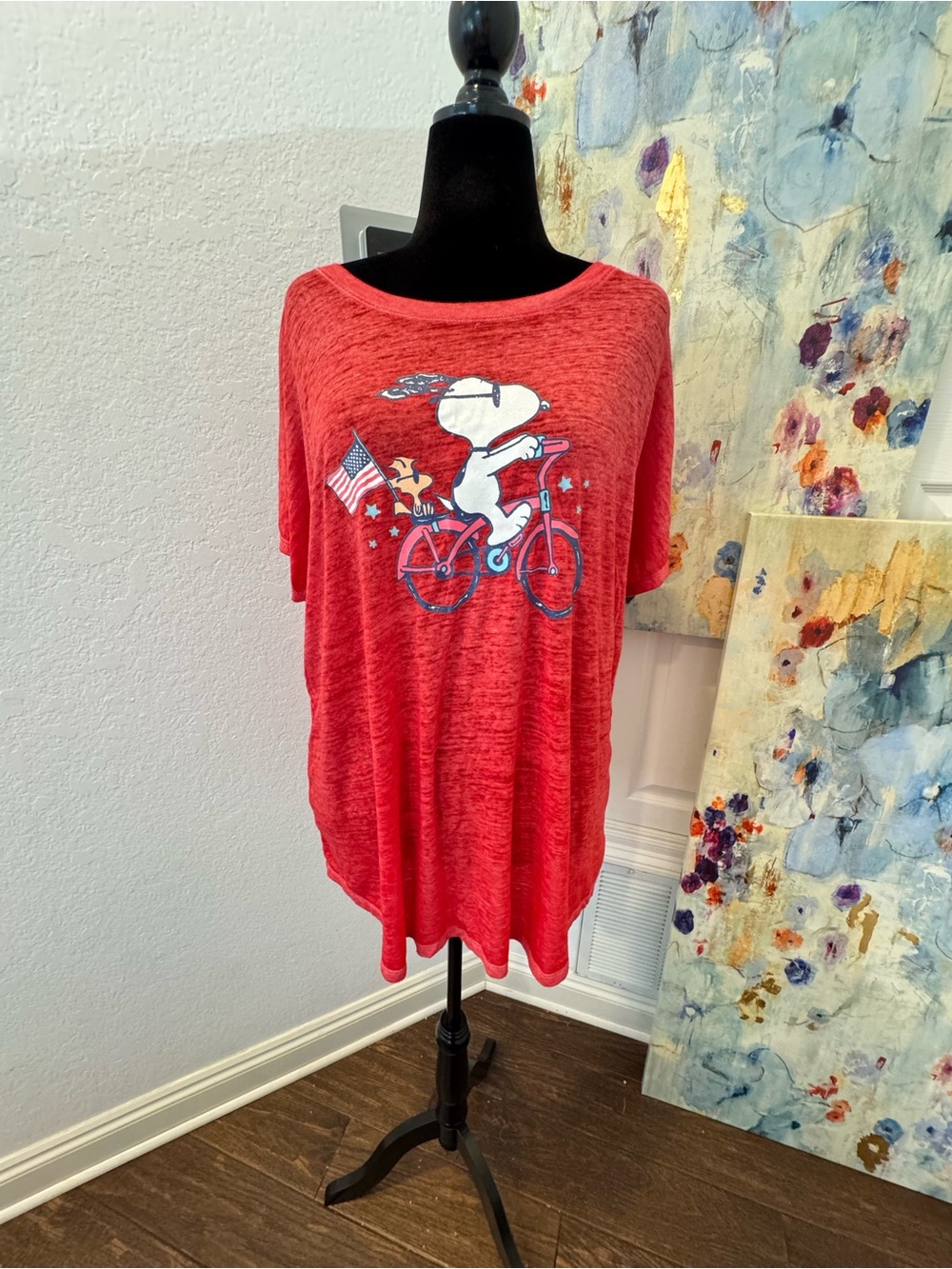 Lane Bryant Sz 18/20 Peanuts Snoopy Patriotic Tee